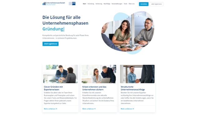 Frischer Look, neue Funktionen: Die Unternehmenswerkstatt Deutschland im neuen Design